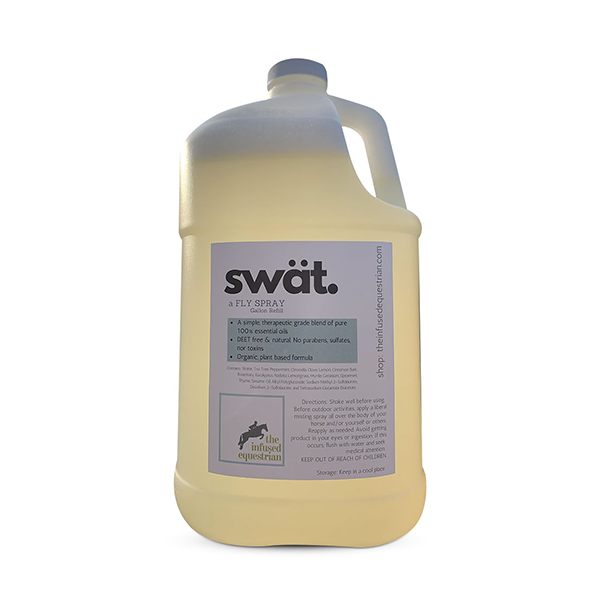 The Infused Equestrian Swat Fly Spray available at FarmVet