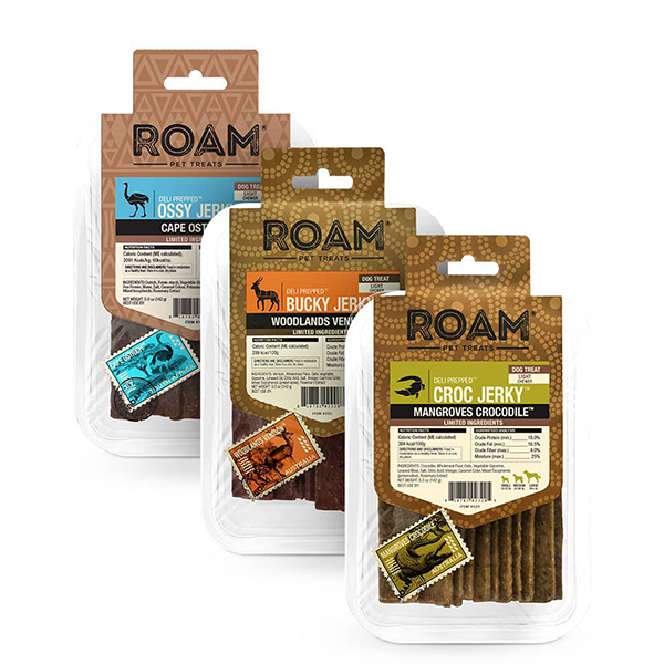 Roam Pets Deli-Prepped Jerky treats for Pets in the Cold Available at FarmVet
