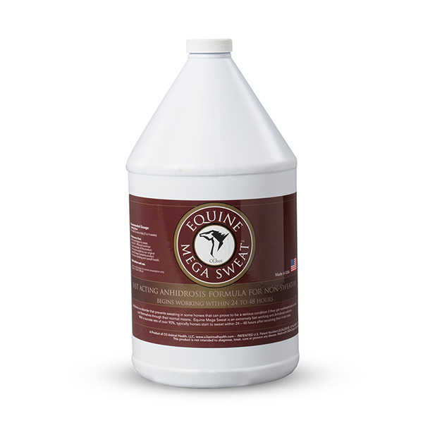 Equine Mega Sweat from O3 Animal Health for anhidrosis available at FarmVet
