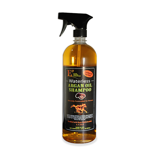 E3 Waterless Argan Oil Shampoo for Winter Activities with Your Horse Available at FarmVet