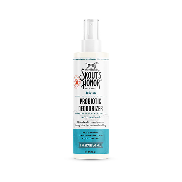 Skout's Honor Probiotic Daily-Use Deodorizer for pet shedding available at FarmVet