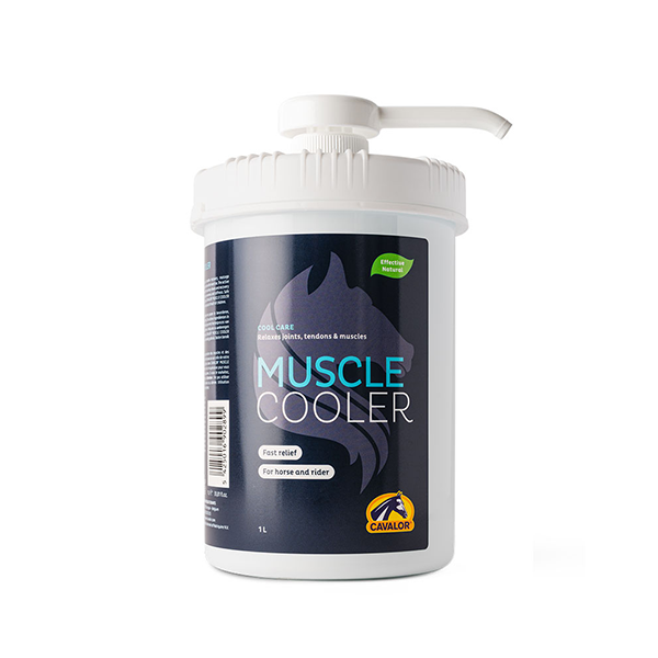 Cavalor Muscle Cooler Liniment for Equine Recovery available at FarmVet