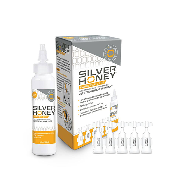 Absorbine's Silver Honey Rapid Ear Care Vet Strength Ear Treatment Kit for Pets Available at FarmVet