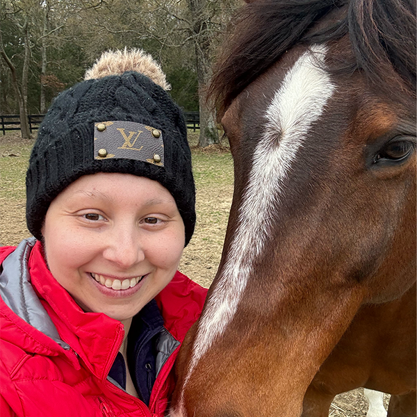 FarmVet Employee Julia Bernanke with her horse Remy amidst Breast Cancer Battle