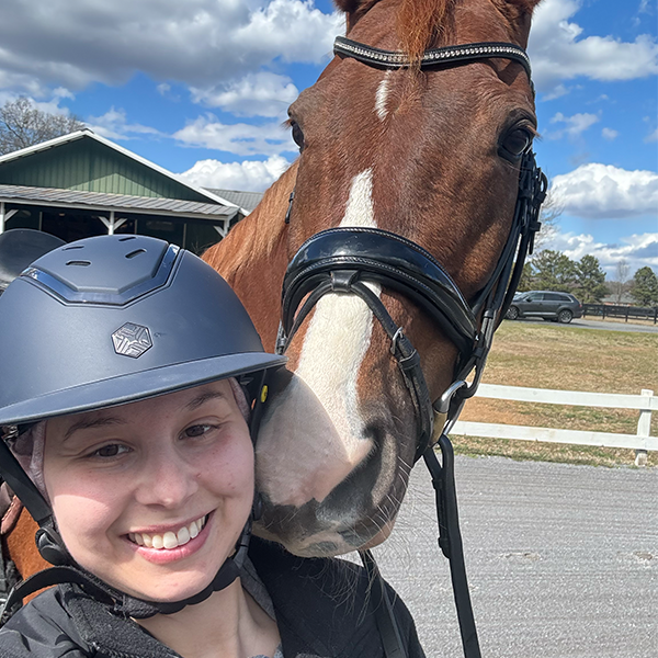 FarmVet Employee Julia Bernanke with her horse Remy amidst Breast Cancer Battle