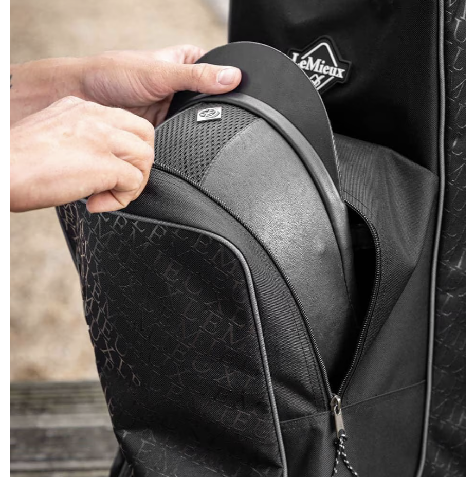 LeMiuex Elite Pro Hat & Boot Bag to keep helmet safe available at FarmVet